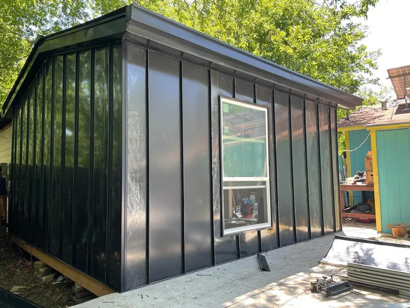 Black standing seam metal wall panels for Metal Roof Installation in La Quinta